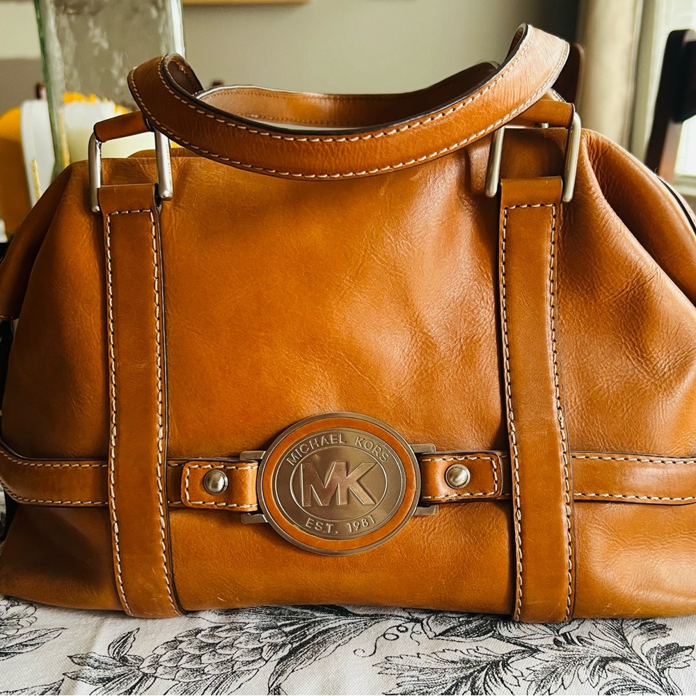 Michael Kors Caramel Leather Satchel vintage